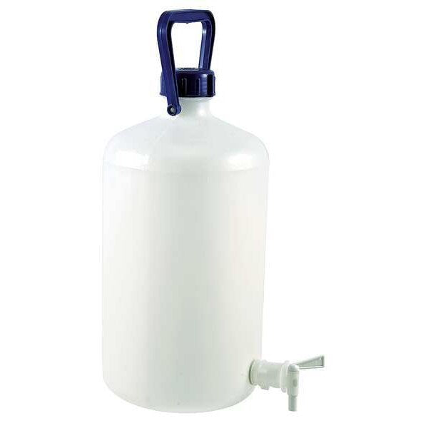 Carboy, Narrow Mouth, 10L, HDPE, Translucent