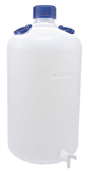 Carboy, Narrow Mouth, 50L, HDPE, Translucent