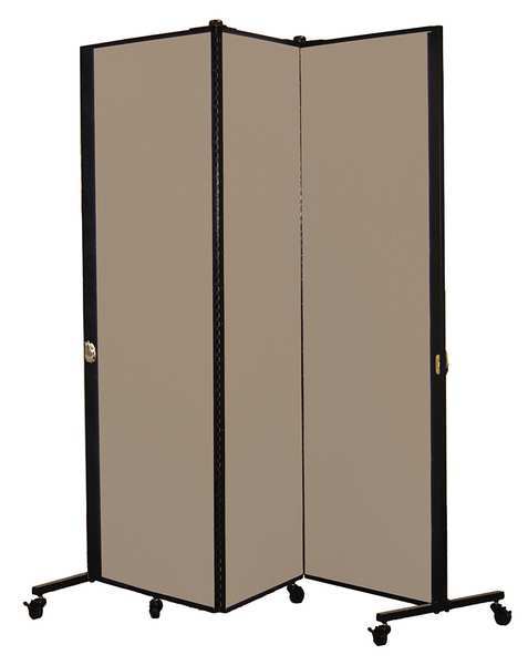 Portable Room Divider, 5Ft 9In W, Sndlwood