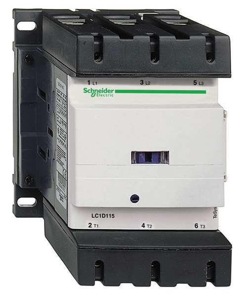 IEC Magnetic Contactor, 3 Poles, 208 V AC, 115 A, Reversing: No