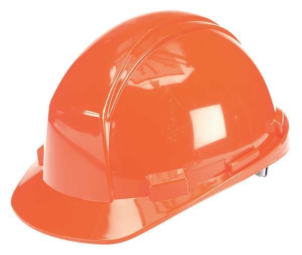 Front Brim Hard Hat, Type 2, Class E, Ratchet (4-Point), Orange