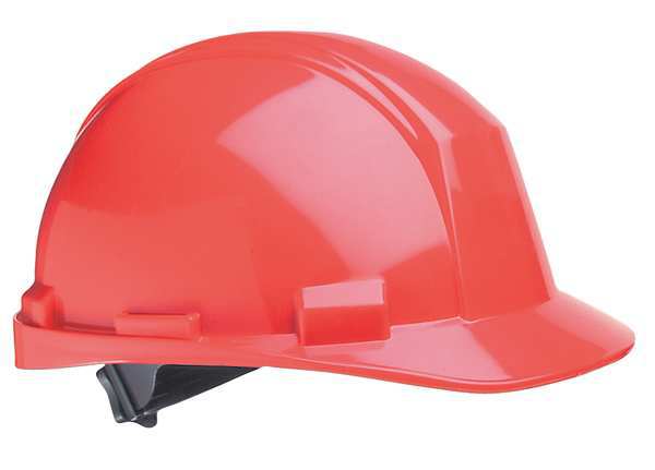 Front Brim Hard Hat, Type 2, Class E, Ratchet (4-Point), Red
