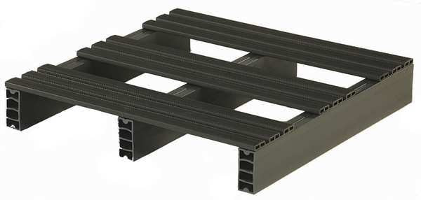 Recycled Rigid PVC Pallet, 24 in L, 24 in W, 4 in H