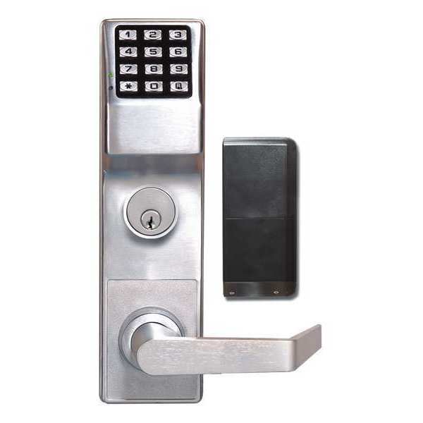 Electronic Lock, Satin Chrome, 12 Button