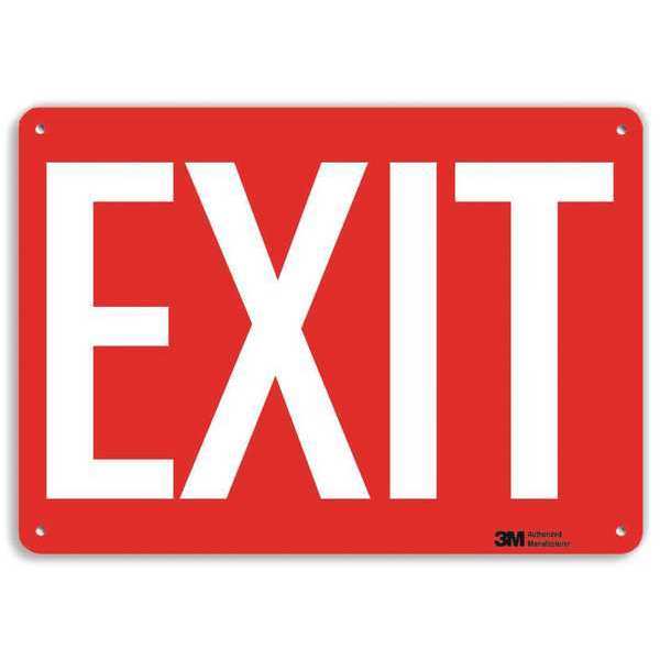 Exit Sign, 10 in x 14 in, Aluminum