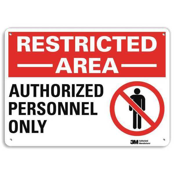Restriction Sign, 10 in Height, 14 in Width, Plastic, Horizontal Rectangle, English