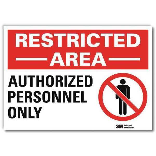 Admittance Sign, 10x14 In., English, U1-1005-RD_14X10
