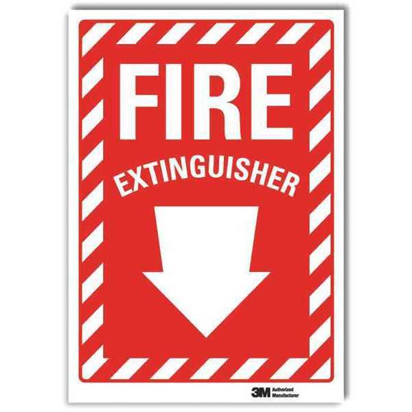 Fire Extinguisher Sign, 14x10 In.