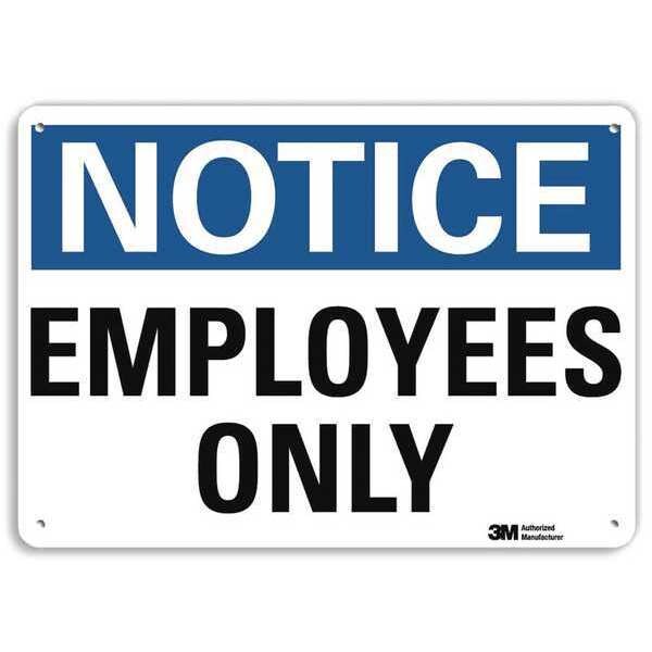 Notice Sign, 10 in H, 14 in W, Plastic, Horizontal Rectangle, English, U1-1040-NP_14X10