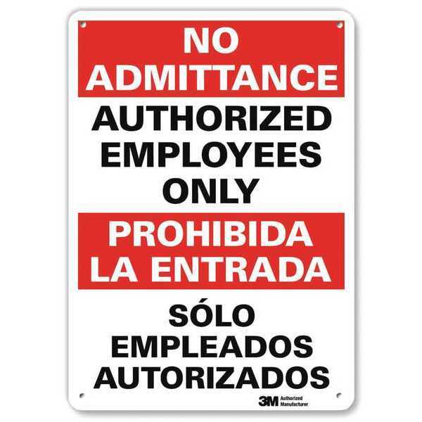 Safety Sign, 14x10 In., Bilingual