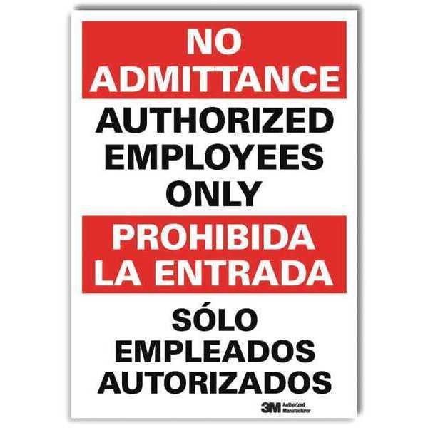 Safety Sign, 7 in Height, 5 in Width, Reflective Sheeting, Vertical Rectangle, English