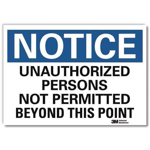 Notice Sign, 10x7 In., English, U1-1034-RD_10X7