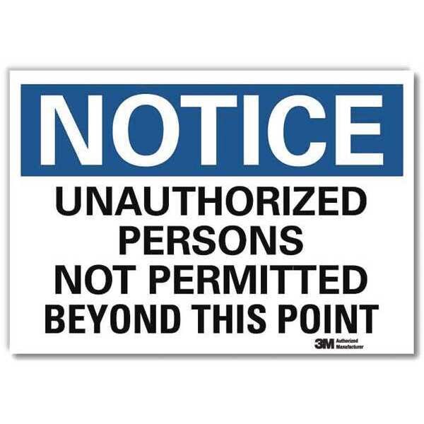 Notice Sign, 14x10 In., English, U1-1034-RD_14X10