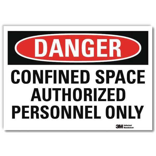 Danger Sign, 7x5 In., English