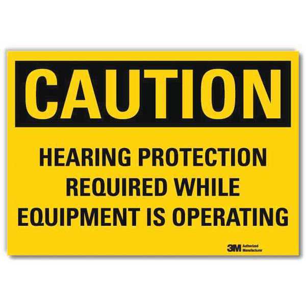 Caution Sign, 7x5 In., English