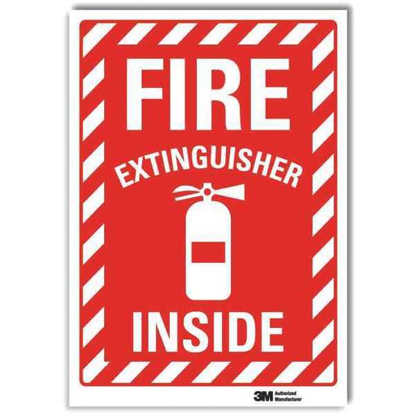 Fire Extinguisher Sign, 10x7 In.