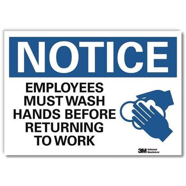 Notice Sign, 5 in Height, 7 in Width, Reflective Sheeting, Vertical Rectangle, English