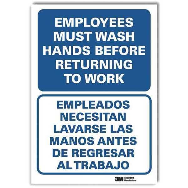 Hygiene Sign, 7x5 In., Bilingual, U1-1046-RD_5X7