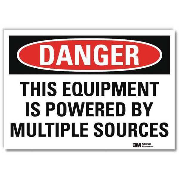 Danger Sign, 10x7 In., English, U1-1072-RD_10X7