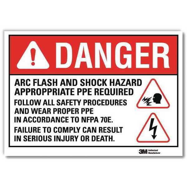 Danger Sign, 10x7 In., English