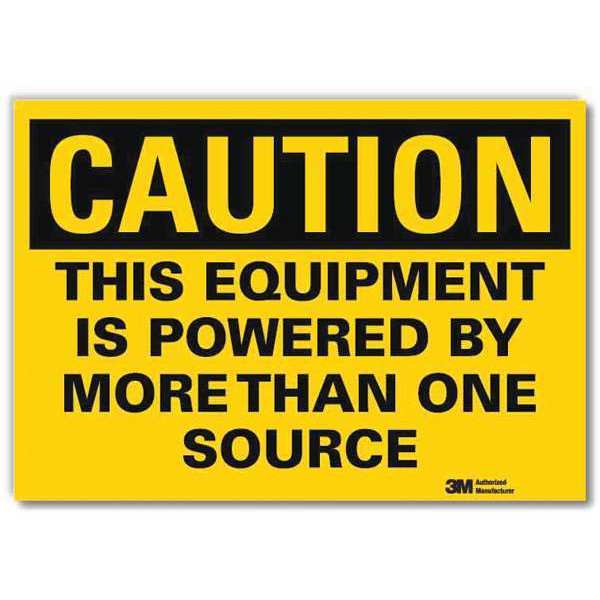 Caution Sign, 10x7 In., English, U1-1089-RD_10X7