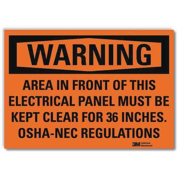 Warning Sign, 10x7 In., English, U1-1093-RD_10X7