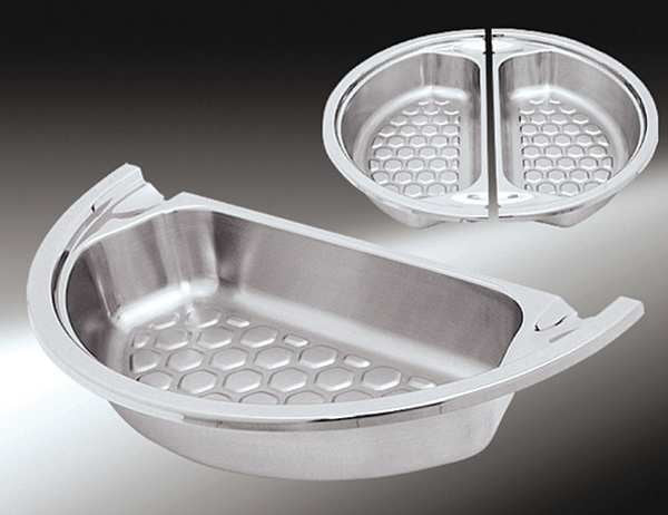 Food Pan, Half Size, Drain Pattern, 4 qt.