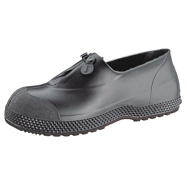 Overboots, PVC, Blk/Ylw, 4in, XS, Sz 4-5, PR