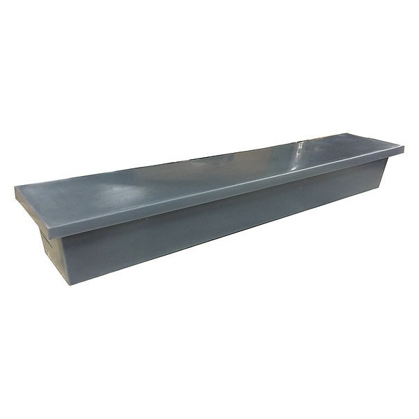 Stack & Nest Container, Gray, Plastic, 12 in W, 8 in H