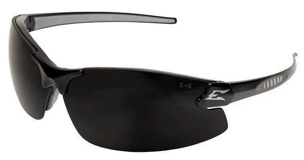 Safety Glasses, Wraparound Smoke Polycarbonate Lens, Scratch-Resistant