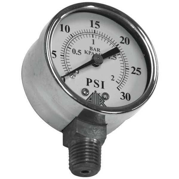 Pressure Gauge, 0-30 psi