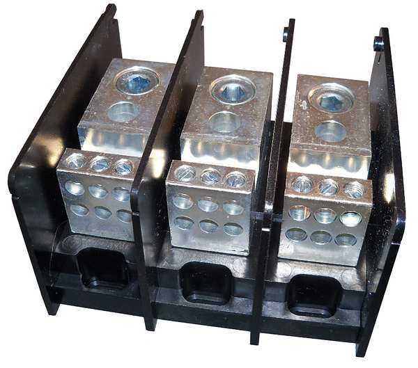 Pwr Dist Block, 380A, 3P, 6P Secondary, 600V