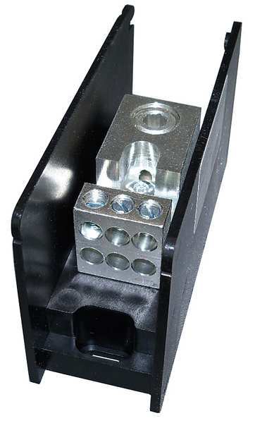Pwr Dist Block, 310A, 1P, 6P Secondary, 600V