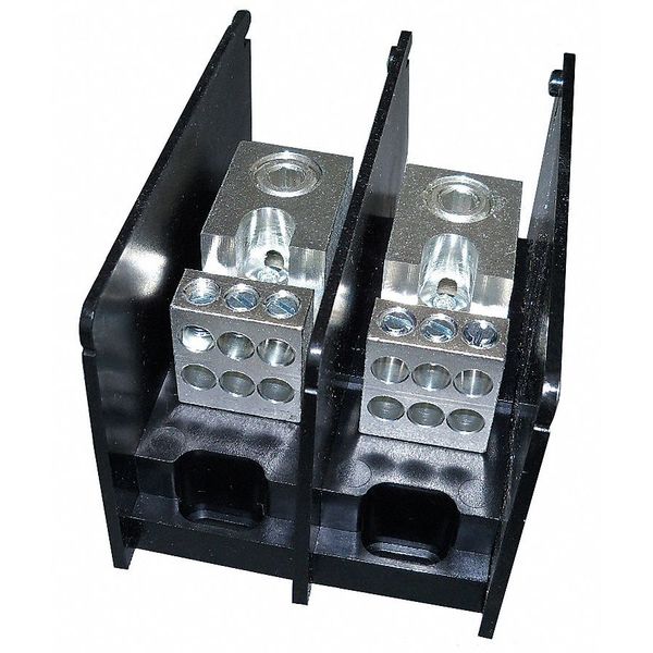 Pwr Dist Block, 310A, 2P, 6P Secondary, 600V