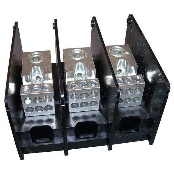 Pwr Dist Block, 310A, 3P, 6P Secondary, 600V