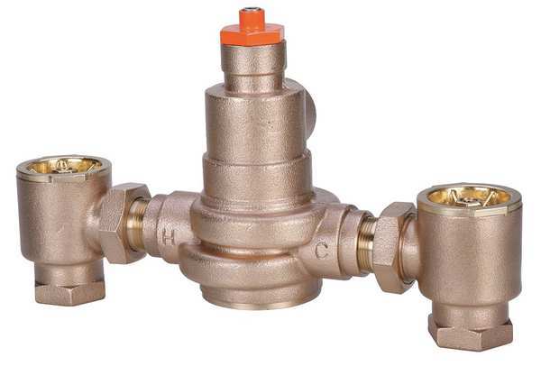 Mixing Valve, Bronze, 3 to 83.2 gpm