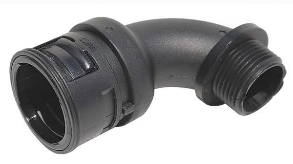 Elbow 90 deg., 0.393 in., Black, Nylon