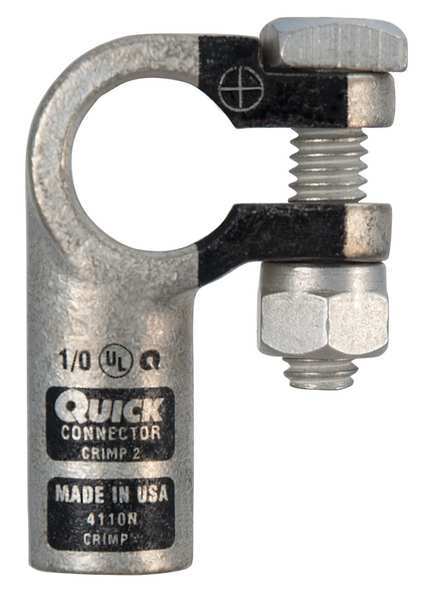 Right Elbow Terminal, 1/0 ga, Blk, Neg