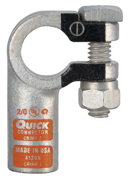 Right Elbow Terminal, 2/0 ga, Orng, Neg