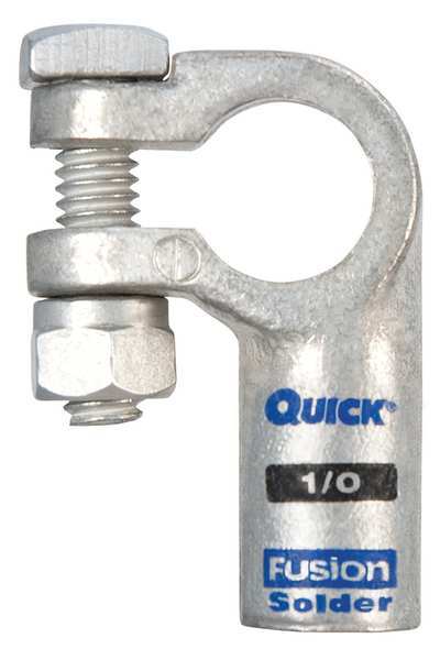 Left Elbow Terminal, 1/0 ga, Black, Neg