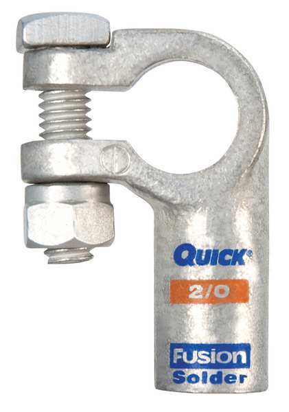 Left Elbow Terminal, 2/0 ga, Orng, Neg