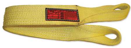 Synthetic Web Sling, Twisted Eye and Eye, 10 ft L, 12 in W, Nylon, Yellow
