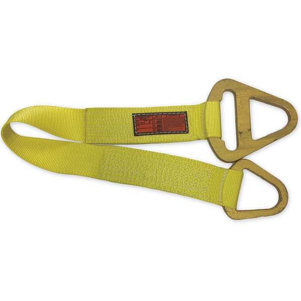 Synthetic Web Sling, Triangle and Choker, 20 ft L, 6 in W, Nylon, Yellow