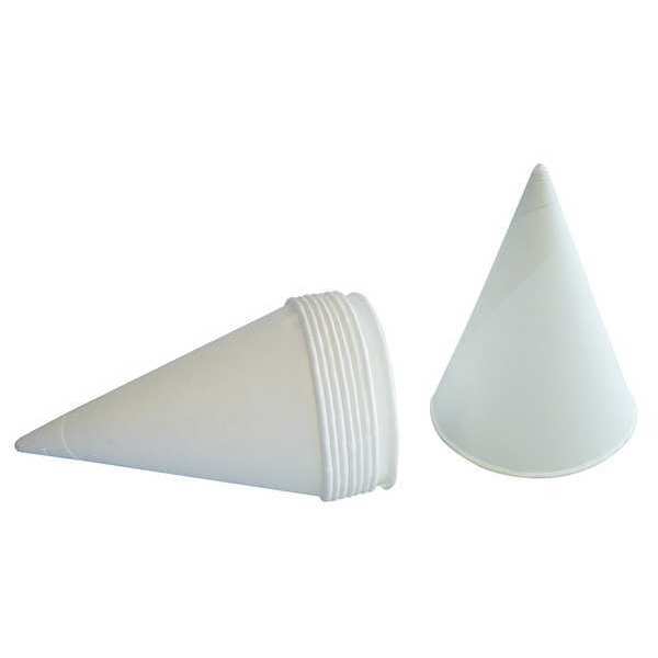 Disposable Cone Cup 4-1/4 oz., White, Paper, Pk200