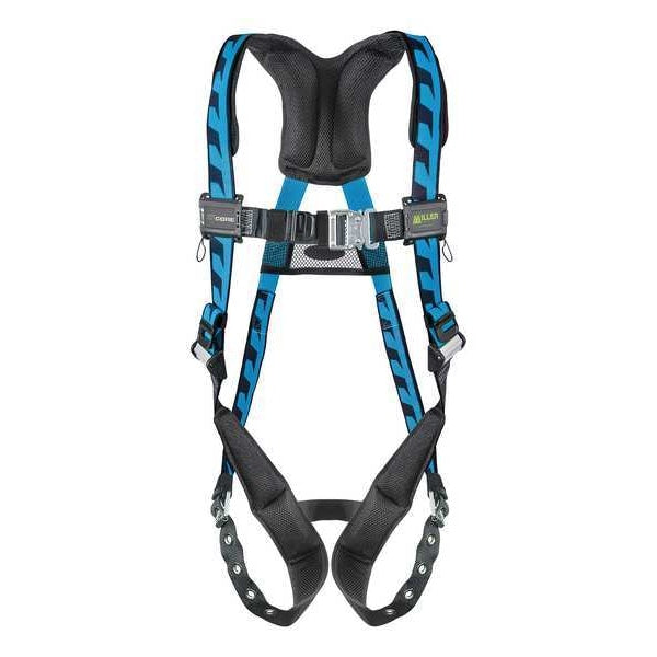 Full Body Harness, Vest Style, 2XL/3XL, Polyester, Blue
