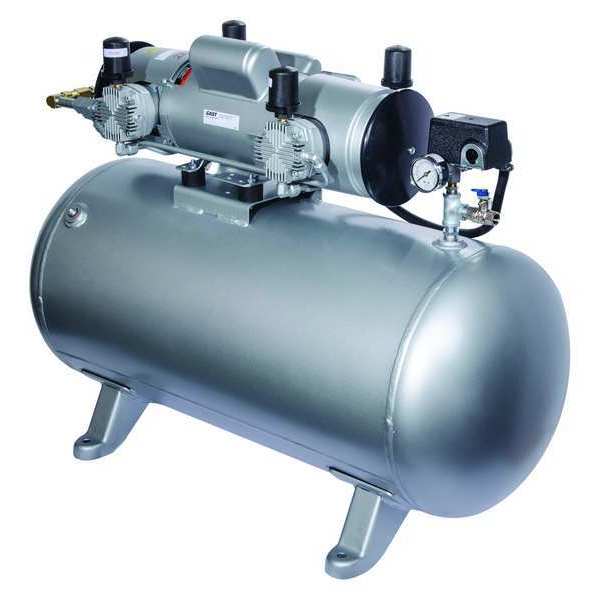 Piston Air Compressor, 2 HP, 110/220V
