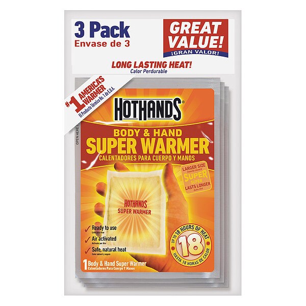 Hand Warmer, 5in. x 3-3/4 in., PK3