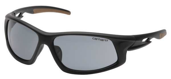 Safety Glasses, Wraparound Gray Polycarbonate Lens, Anti-Fog, Anti-Static, Scratch-Resistant