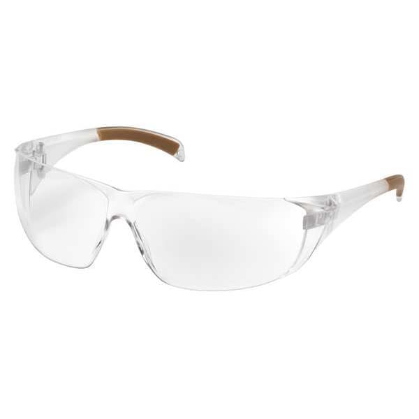 Safety Glasses, Wraparound Clear Polycarbonate Lens, Scratch-Resistant
