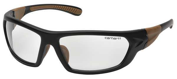 Safety Glasses, Wraparound Clear Polycarbonate Lens, Scratch-Resistant